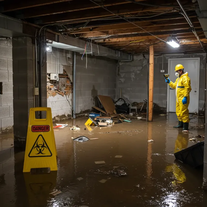 Flooded Basement Electrical Hazard in Underwood-Petersville, AL Property